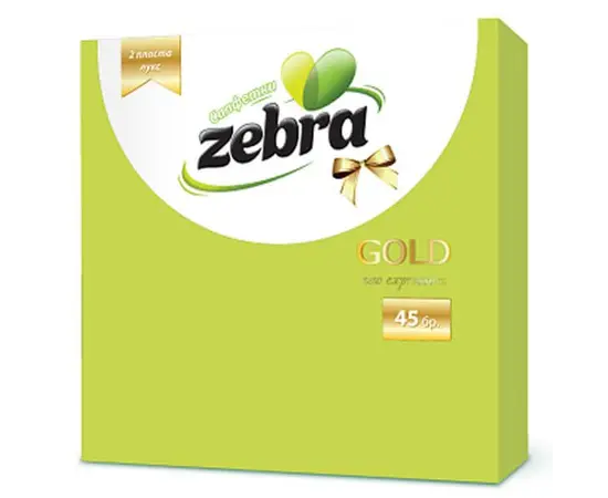 Napkins Zebra Deluxe green 33x33 cm