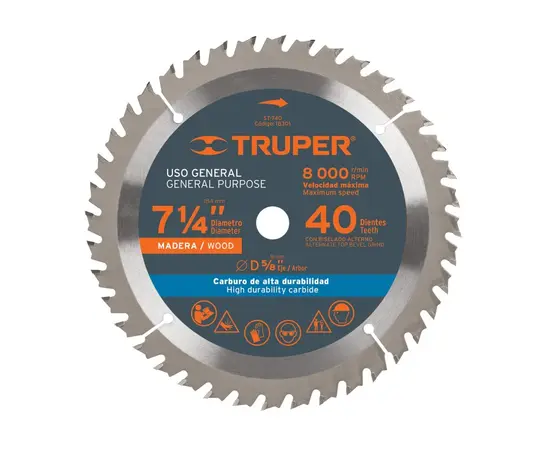 საჭრელი დისკი ხისთვის Truper ST-760 184 მმ
