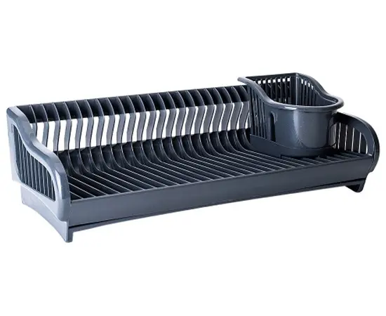 Сушка для посуды Aleana 2 в 1 53x23x19 см антрацит