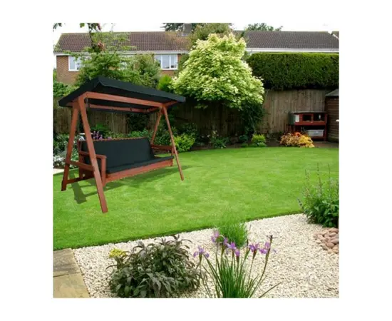 Garden wooden swing Hecht Baharu Lux Tropic Three Merbau