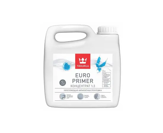 Hardening Acrylic Primer Tikkurila Euro Primer 3 L