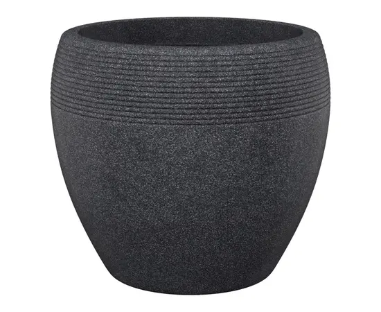 Уличный пластиковый горшок Scheurich 282/48 NO1 STONE SCHWARZ GRANIT