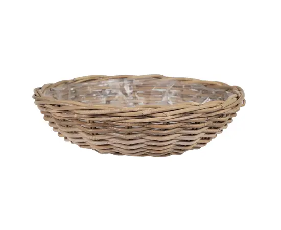 Горшок плетеный Mega Collections Lana Plate -F- Natural D41H12