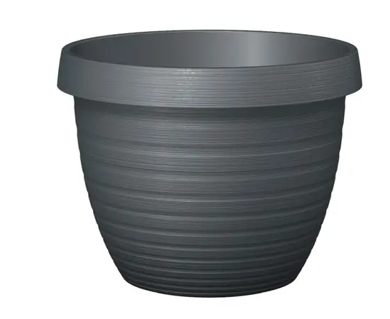 Горшок пластиковый уличный Scheurich Metallic grey