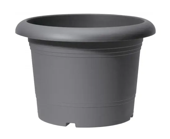 Горшок цветочный пластиковый Scheurich METALLIC GREY 40/322