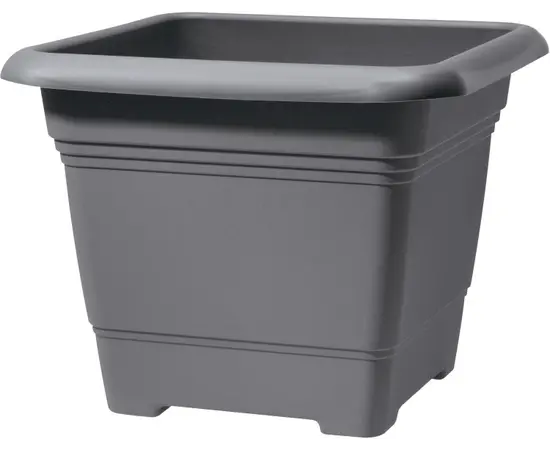 Горшок пластиковый Scheurich METALLIC GREY  40/326 PFLANZGEFAESS