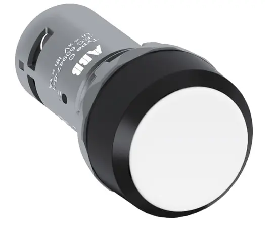 ღილაკი ABB ფიქსაციის გარეშე თეთრი 22 mm 2NO