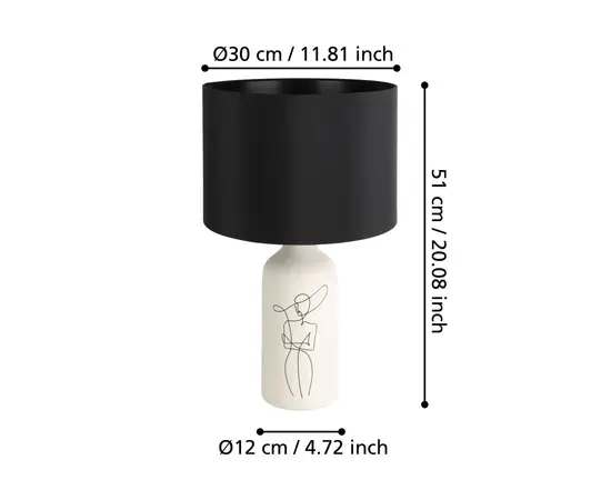 მაგიდის სანათი Eglo 43824 VINOZA 1 E27 MAX 40W