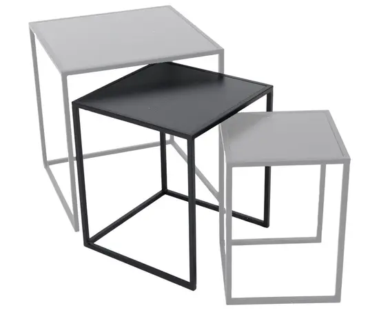 Подставка для цветочного горшка Mega Collections Eton Sidetable Square Black W36H42