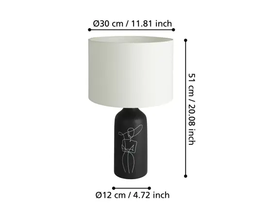 მაგიდის სანათი Eglo 43823 VINOZA 1 E27 MAX 40W