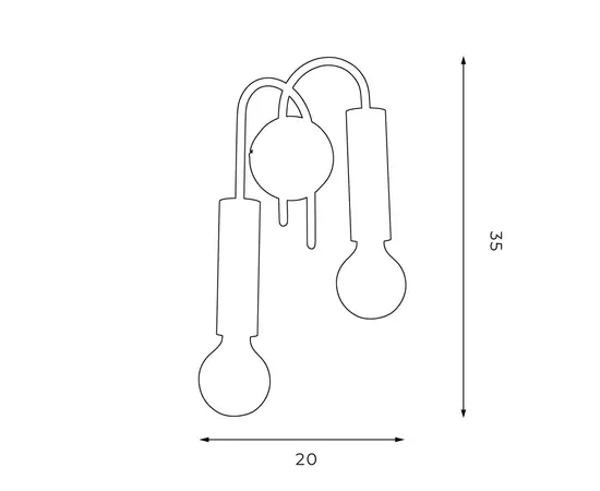 ბრა Luminex Loppe 511 2 E27 15W შავი
