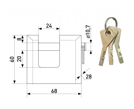 ბოქლომი Soller HBX 113-022 70 მმ