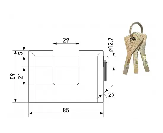 ბოქლომი Soller HBX 113-028 90 მმ