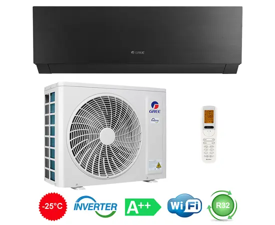 Кондиционер настенный инверторный Gree Black GWH12AUCXB-K6DNA1A BTU12000