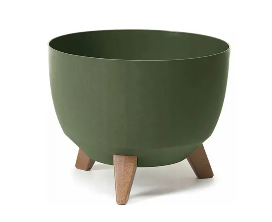 Горшок цветочный Lamela Bowl ROMA ECO wood 330 12,4л зеленый