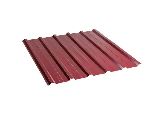 Corrugated board trapeze 1140x2000x0.45 mm 2.28 m² burgundy