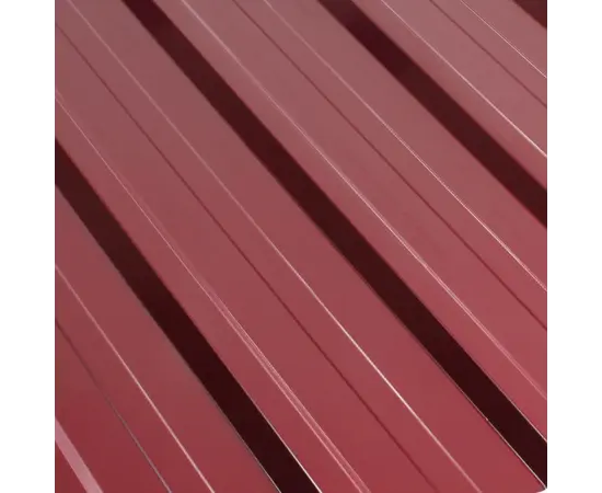 Corrugated board trapeze 1140x2000x0.45 mm 2.28 m² burgundy