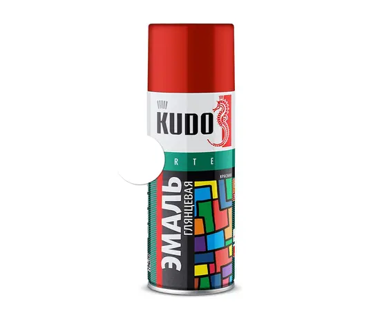 ემალი უნივერსალური Kudo KU-1001 Ral 9003 თეთრი პრიალა 520 მლ