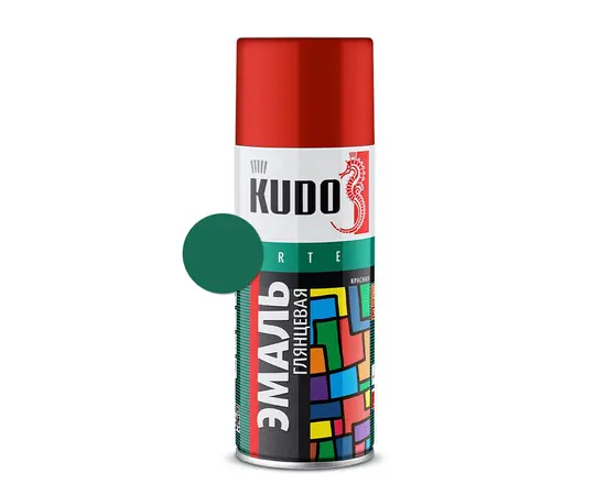 ემალი უნივერსალური Kudo KU-1007 Ral 6016 მუქი მწვანე 520 მლ