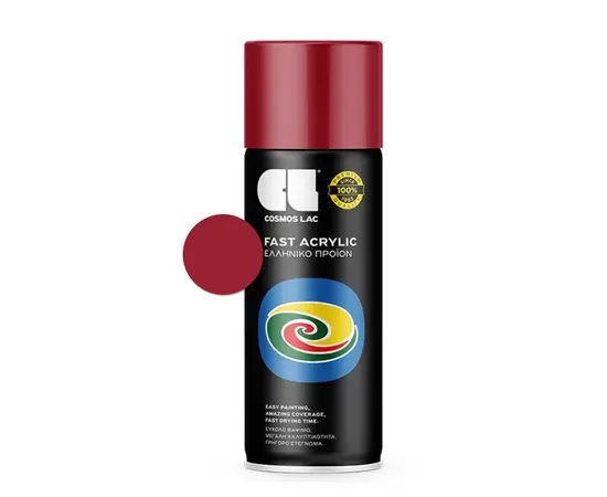 სპრეი საღებავი Cosmos Lac SPRAY FAST Ral 3002 400ml წითელი