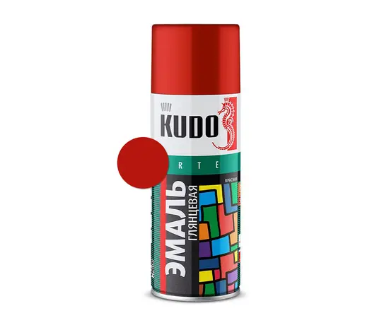 ემალი უნივერსალური Kudo KU-1003 Ral 3020 წითელი 520 მლ