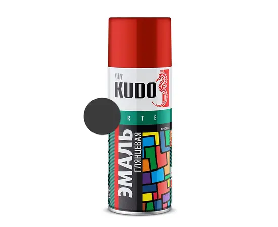 ემალი უნივერსალური Kudo KU-1102 Ral 9005 შავი მქრქალი 520 მლ