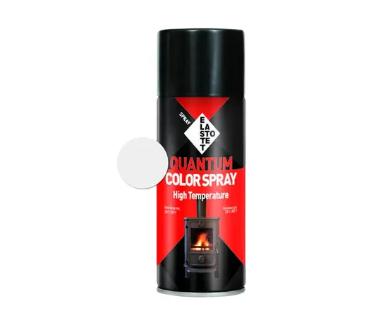 სპრეი საღებავი ცეცხლმგაძლე Elastotet Quantum Color Spray HI TEMP 400ml თეთრი