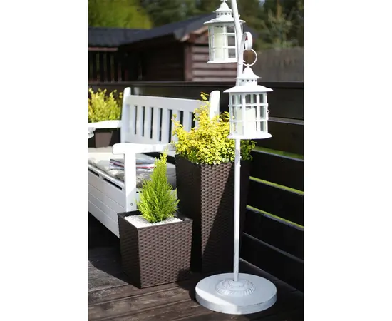 Flower pot Lamela JUKA rattan planter mocha 40x40 cm