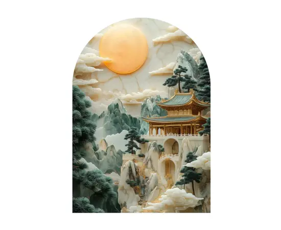 Картина на стекле Styler GS014 ARCHED JADE 70X100 см