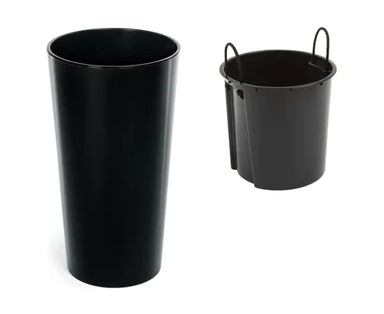 Горшок цветочный LAMELA Donica LILIA 400 - czarny 29,5 L