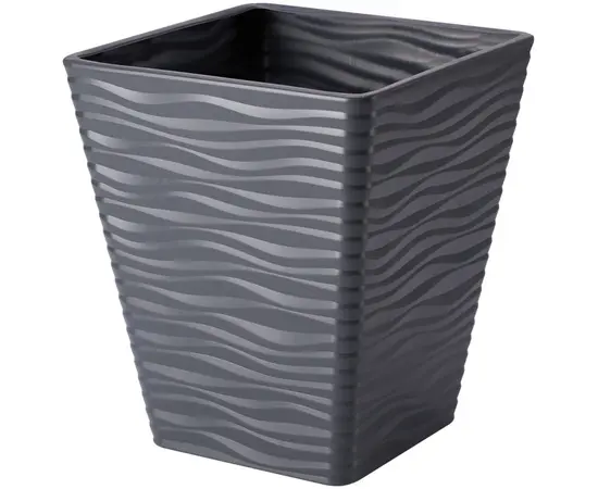 Горшок пластиковый для цветов FORM PLASTIC Sahara Dunes square 3920-014 Ø30 антрацит