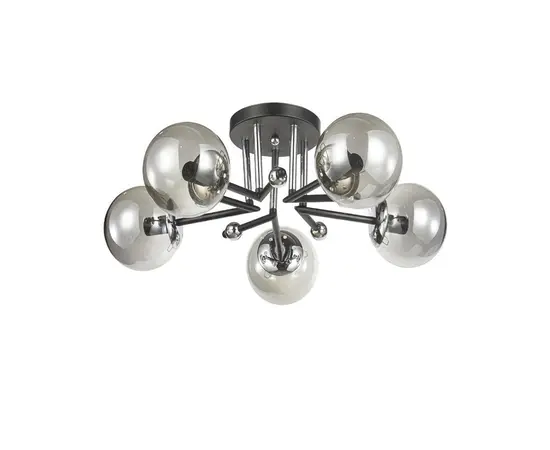 ჭაღი Bella Mita E27 5 6259-5 შავი ქრომი BK+CR