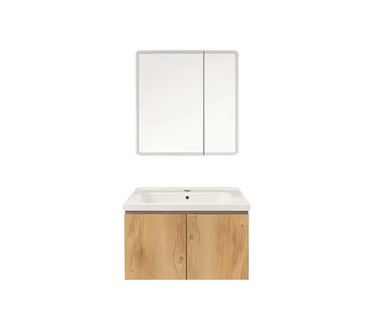 აბაზანის ავეჯი MWB light Wood 60 x 47 სმ + LED სარკე 65 x 10 x 57 სმ