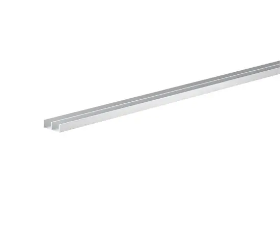 Aluminum profile Ш-beam Arcansas anodized silver 20x10x1000 mm