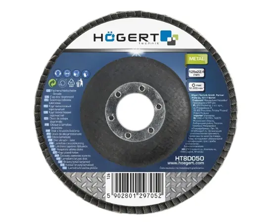 ფურცლოვანი სახეხი დისკი Hogert HT8D054
