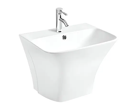 Monoblock washbasin Osis 724 white 500x400x385 (wall-hung)