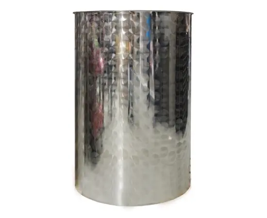Barrel stainless steel 70 l with pneumatic cover