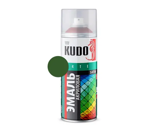 ემალი უნივერსალური აკრილის Satin Kudo KU-0A6002 RAL 6002 მწვანე ფოთოლი 520 მლ
