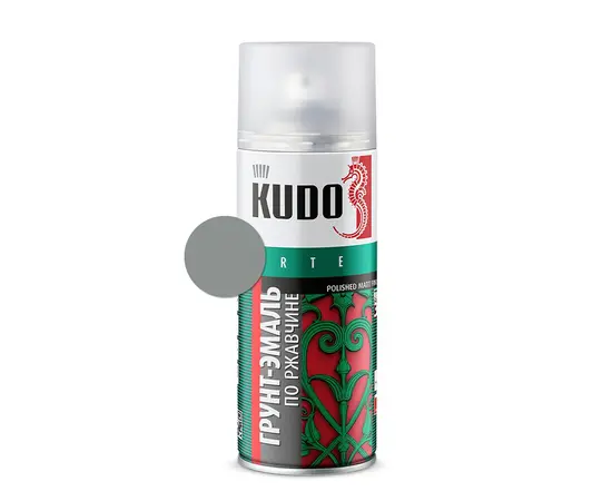 გრუნტი ემალი ჟანგიანი ზედაპირისთვის Kudo KU-317042 520მლ ნაცრისფერი