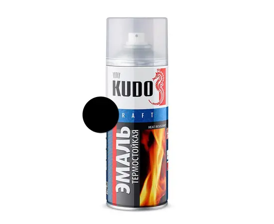 ემალი თერმომდგრადი KUDO KU-5002 შავი 520მლ