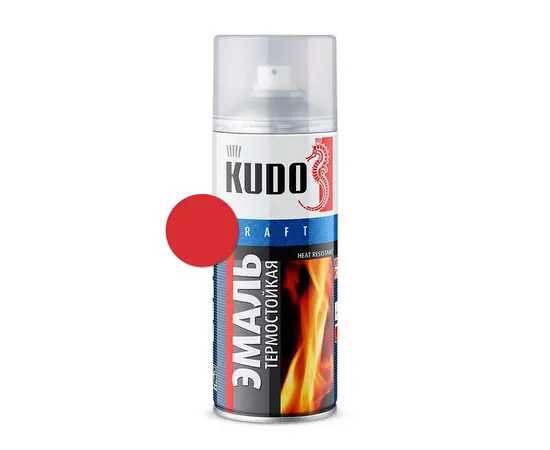 ემალი თერმომდგრადი KUDO KU-5005 წითელი 520მლ