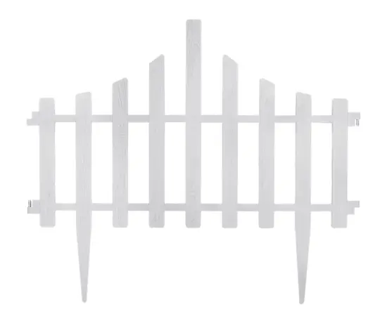 A set of fencing for the lawn Aleana "zaborchik" 4 in 1 white flock