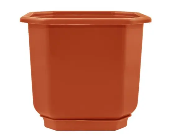 პლასტმასის ქოთანი დასადგამით Aleana დამა 28x28 ტერაკოტი პლასტმასის ქოთანი დასადგამით Aleana დამა 28x28 ტერაკოტი