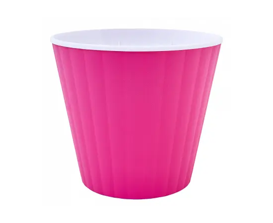 ქოთანი პლასტმასის Aleana IBIS ორმაგი 13x11,2 მუქი ვარდისფერი-თეთრი ქოთანი პლასტმასის Aleana IBIS ორმაგი 13x11,2 მუქი ვარდისფერი-თეთრი