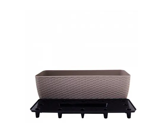 ქოთანი პლასტმასის Aleana Rotang სადგამით 50x18სმ კაკაო ქოთანი პლასტმასის Aleana Rotang სადგამით 50x18სმ კაკაო