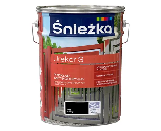 გრუნტი ანტიკოროზიული ლითონისთვის Sniezka Urekor S შავი 5 ლ