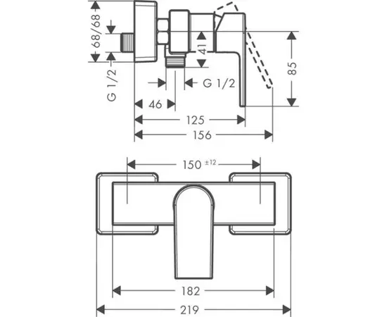 საშხაპე შემრევი Hansgrohe 71650670