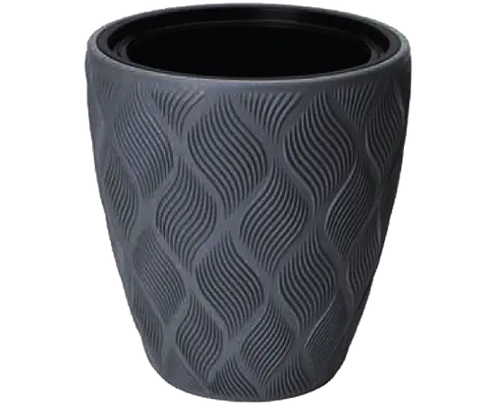 ქოთანი ყვავავილის  FORM PLASTIC Flow 40 anthracite 4710-014 ქოთანი ყვავავილის  FORM PLASTIC Flow 40 anthracite 4710-014