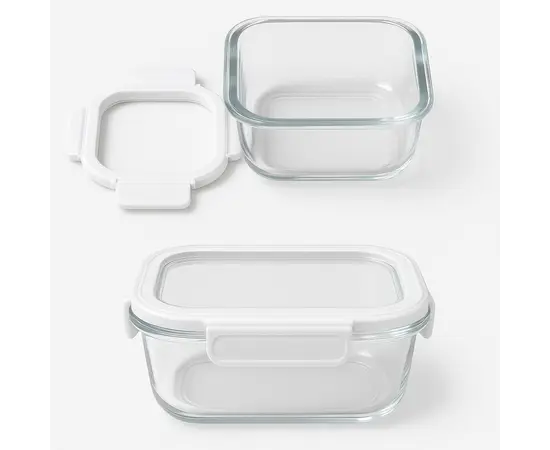 Glass container square Ronig 500 ml