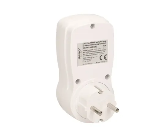 ტაიმერი ელექტროლუნი ORNO Schuko OR-PRE 409 GS ტაიმერი ელექტროლუნი ORNO Schuko OR-PRE 409 GS